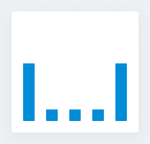 Bar chart illustrating position-based (U-shaped) attribution, where first and last interactions receive 40% credit each, and the middle interactions get 20% distributed evenly.