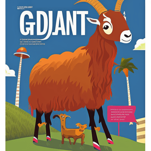 Illustration of a large goat with two smaller goats underneath, representing the slang term "GOAT" (Greatest of All Time). The image humorously contrasts with the term "WOAT" (Worst of All Time).